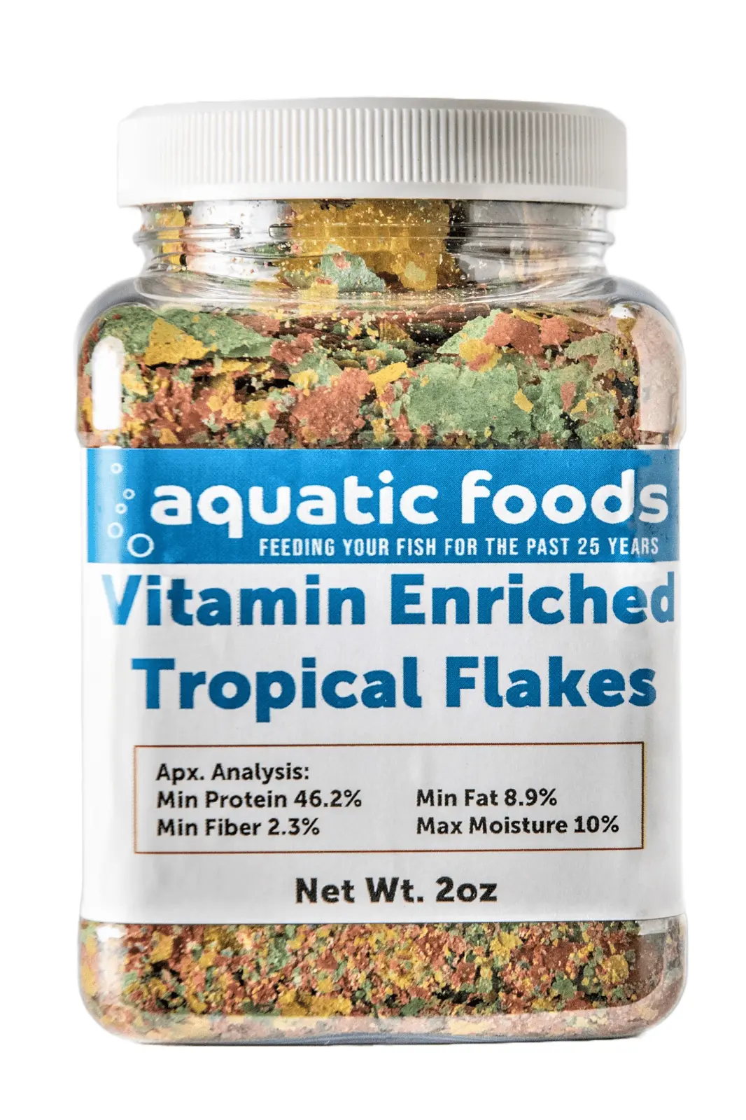 Premium Vitamin Enriched Tropical Flakes for All Community Tropical Fish. Cichlids and Pond Fish - AFI Vitamin Tropical Flakes a?|2oz Small Jar