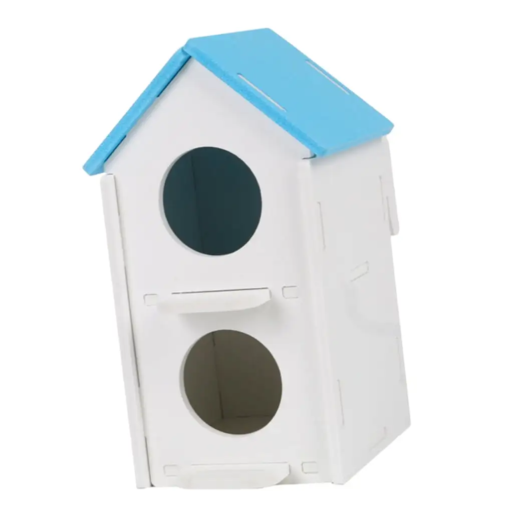 2 Layer Bird House Bird Breeding Box --- Can Attracts like Finch. Blue