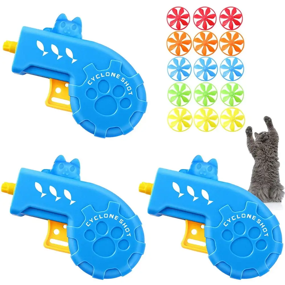 Flying Disc Saucer Launcher Cat Fetch Toy Chasing Game Toy Interplay Exercising Toy