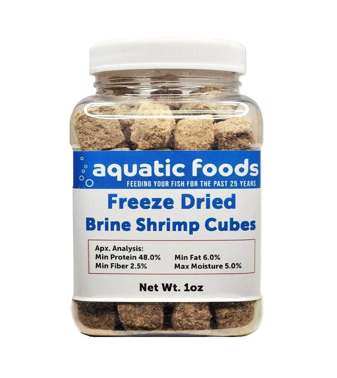 Brine Shrimp Cubes--Freeze Dried Floating Brine Cubes for All Tropical Fish. Marine Fish. Discus. Cichlids. Koi & Pond Fish. Turtlesa?|1oz Small Jar