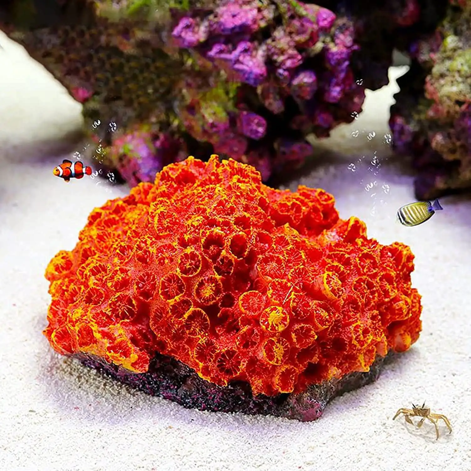 Holzlrgus 1Pc of Polyresin Coral Ornaments. Aquarium Coral Decor for Fish Tank Aquarium Decoration 5.11 x 3.93 x 2.75