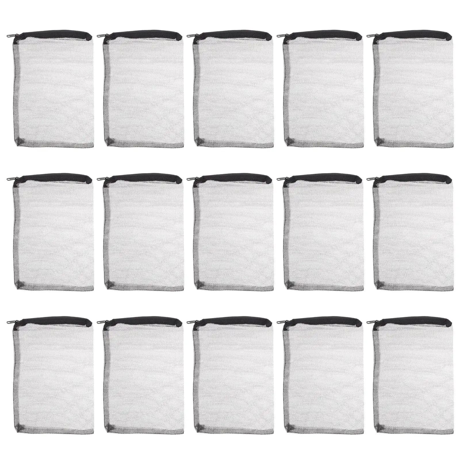 15pcs Aquarium Filter Bags Practical Fish Tank Zipper Mesh Filter Media Bags