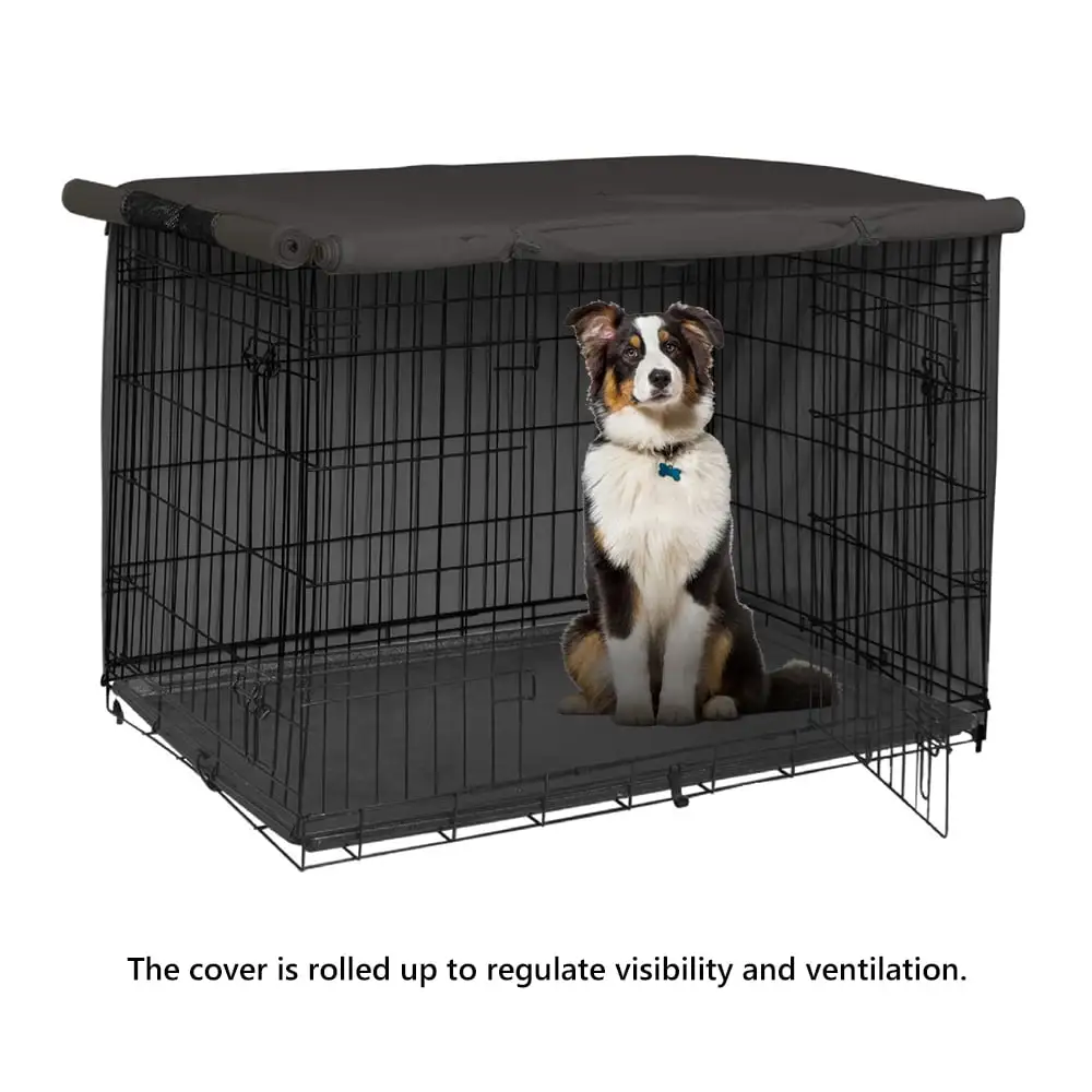 AoHao Dog Crate Cover. Durable. Polyester. Universal Fit for 42 inches Wire Dog Crate