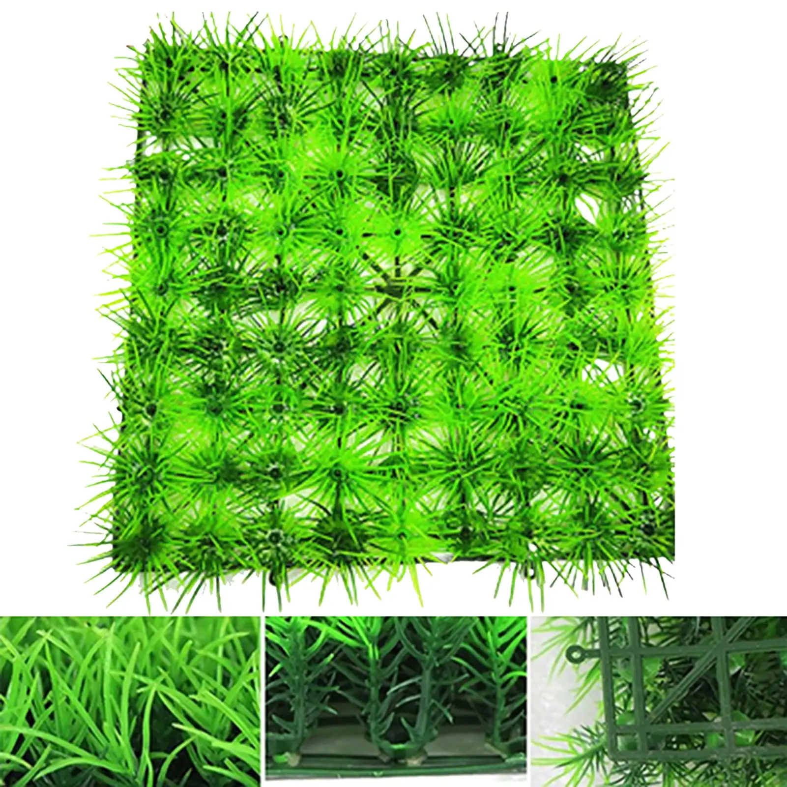 3PCS Aquarium Decorations Grass Mat. Square Landscape Green Plants