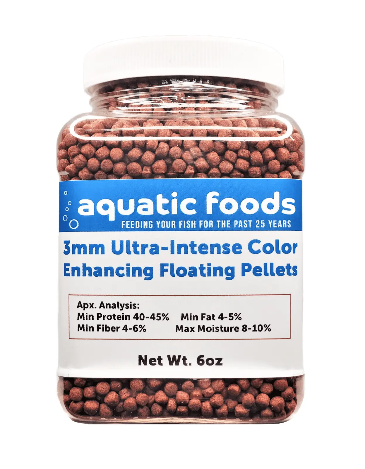 3mm Ultra-Intense Red Color Enhancing FLOATING Pellets for ALL Tropical Fish. Discus. Red Flower Horn. Red Parrot. ALL Fish. ALL Cichlids ...6oz Small Jar