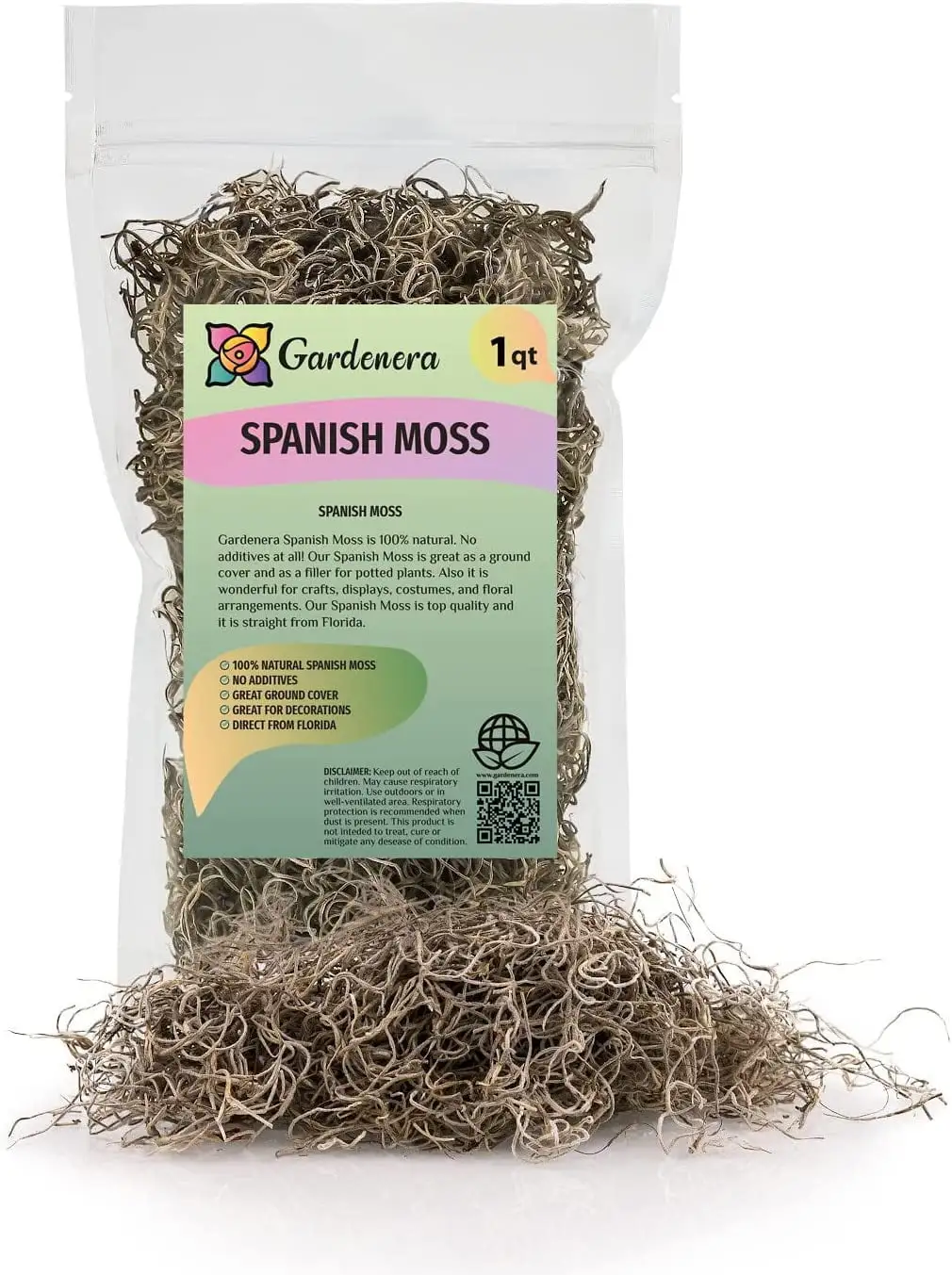 ? PREMIUM Natural Spanish Moss | Natural Preserved - Great Ground Cover - Filler for Potted Plants by ://N ?? LOVA - 1 Quart Bag