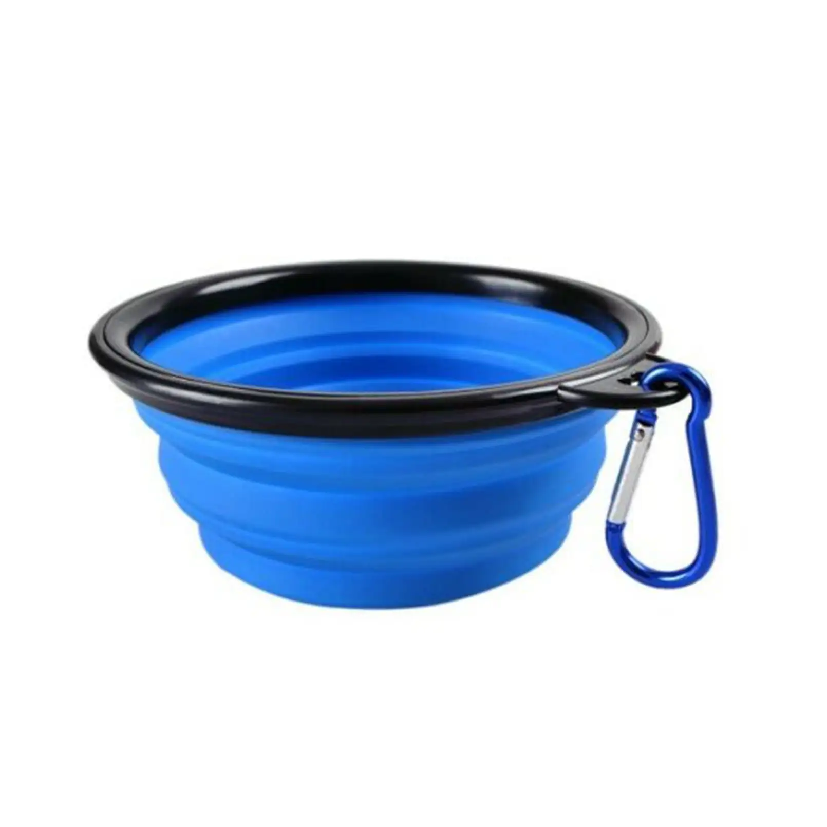 1 Pack Portable Dog Bowl. Unbranded Foldable Pet Food & Water Collapsible Dish for Travel. Hiking. Camping (Blue)