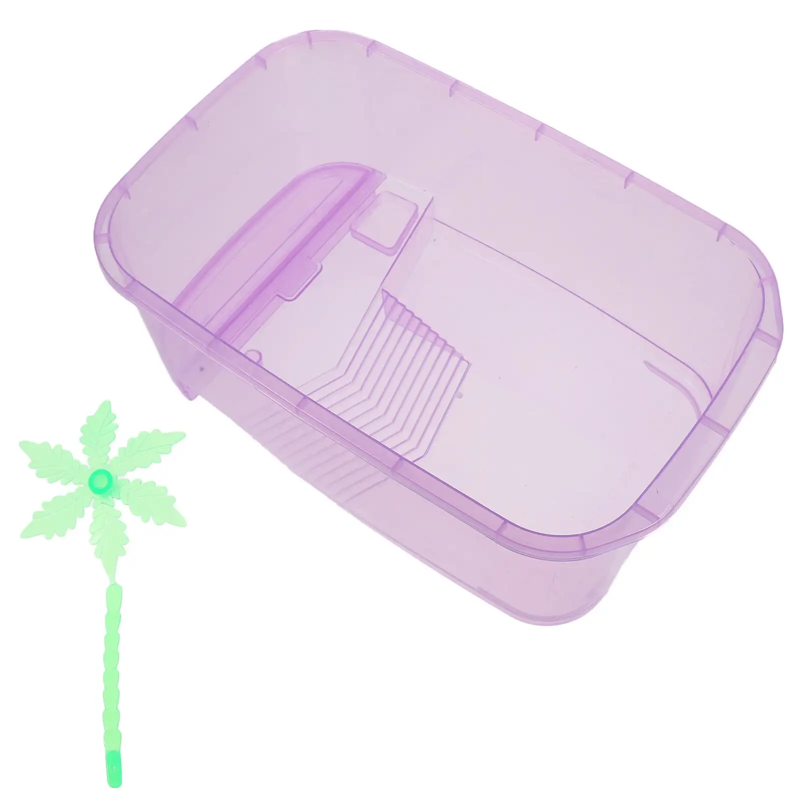 1 Set Reptile Feeding Box Plastic Pet Tortoise Tank Tortoise Breeding Case