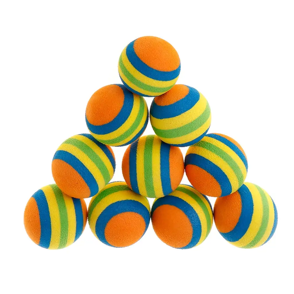 10pcs Pet Fetching Balls Toy Non-toxic EVA Balls Interactive Toys for Pets Dogs Home for Play Outdoor Trainning