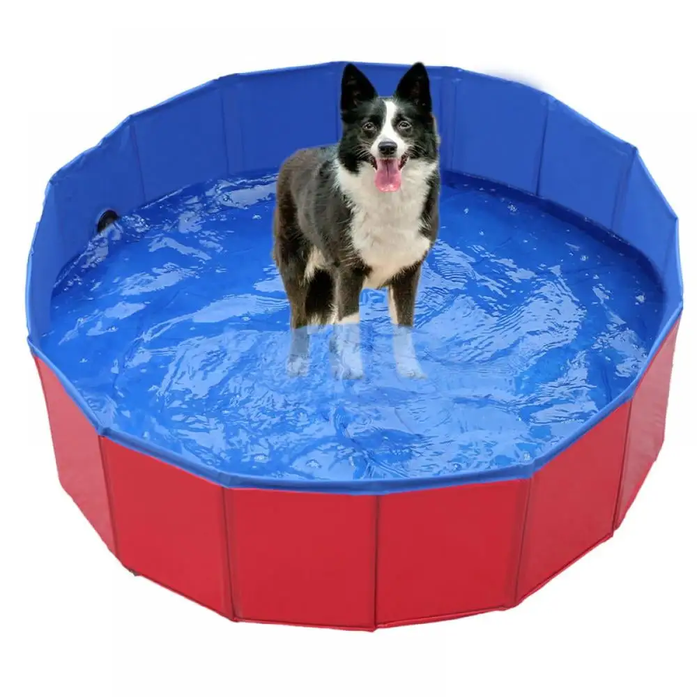 11.81 x 3.94 Plastic Dog Pool Pet Swimming Pool for Dogs Dog Bath Pool Foldable Outdoor Bathing Tub Hard Kiddie Pool