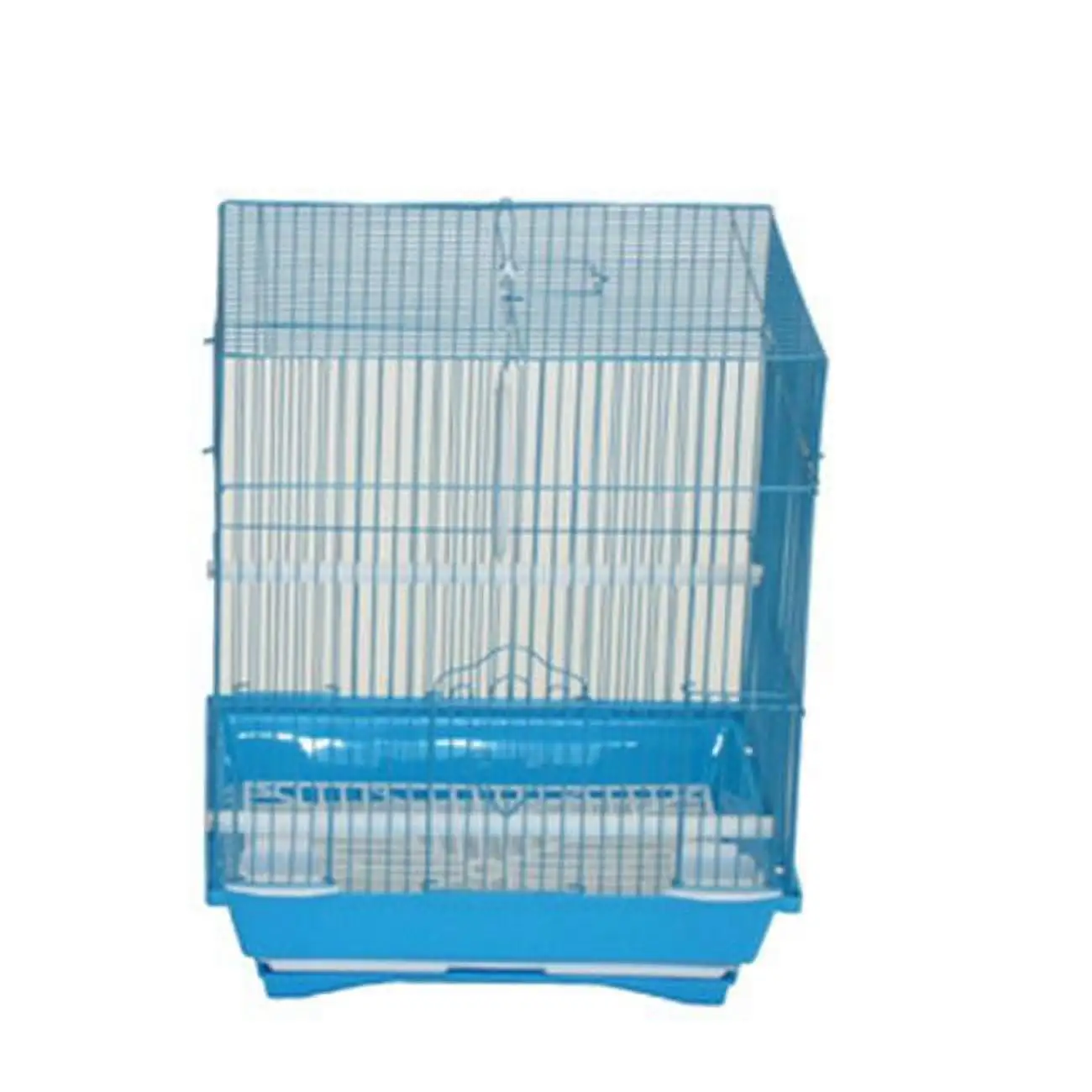 11 x 8.5 x 14 in. Flat Top Small Parakeet Cage. Blue