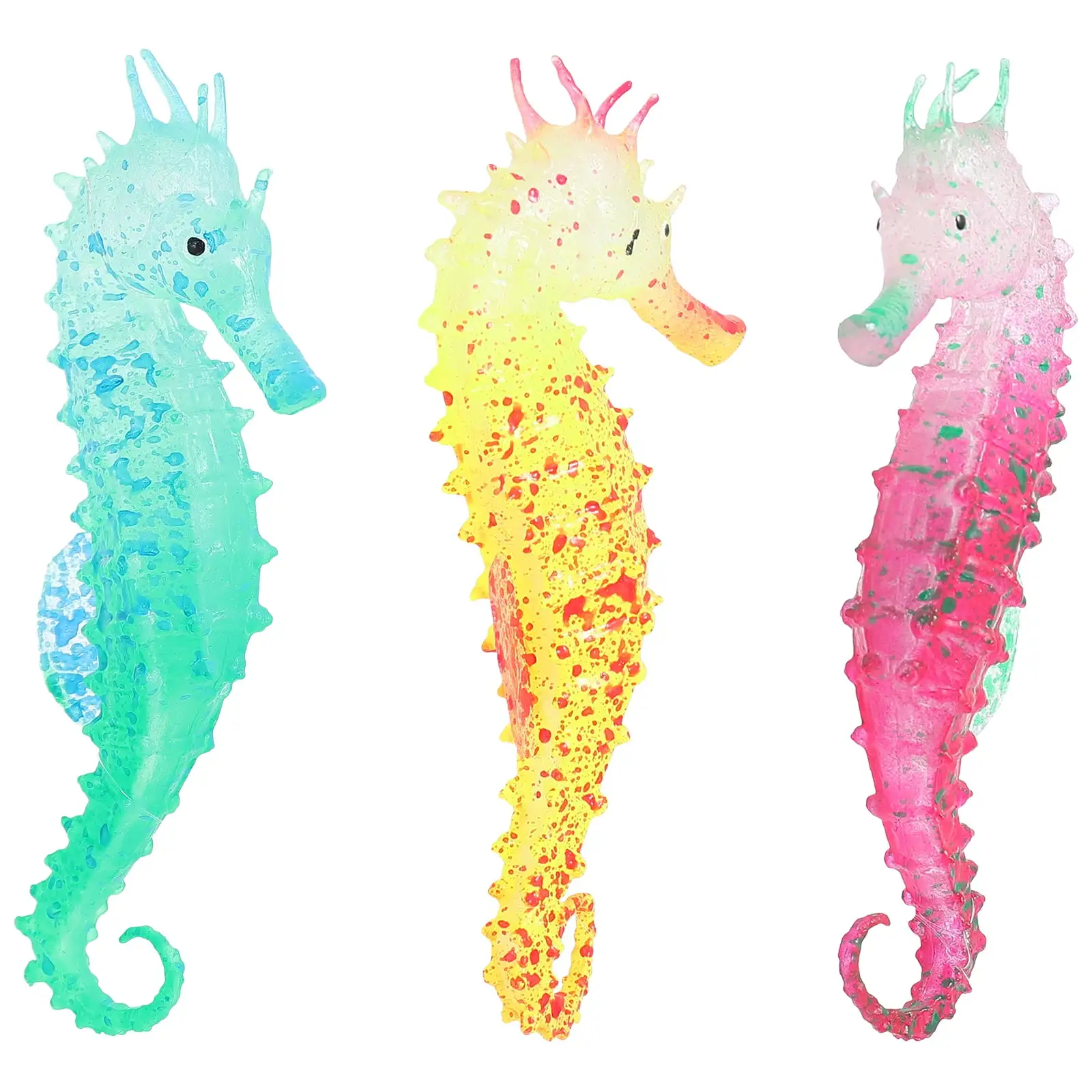 Frcolor Seahorse Animal Decorations Aquarium Tank Fish Glowing Up Luminous Ornament Glow Light The Lighted Ornaments Dark