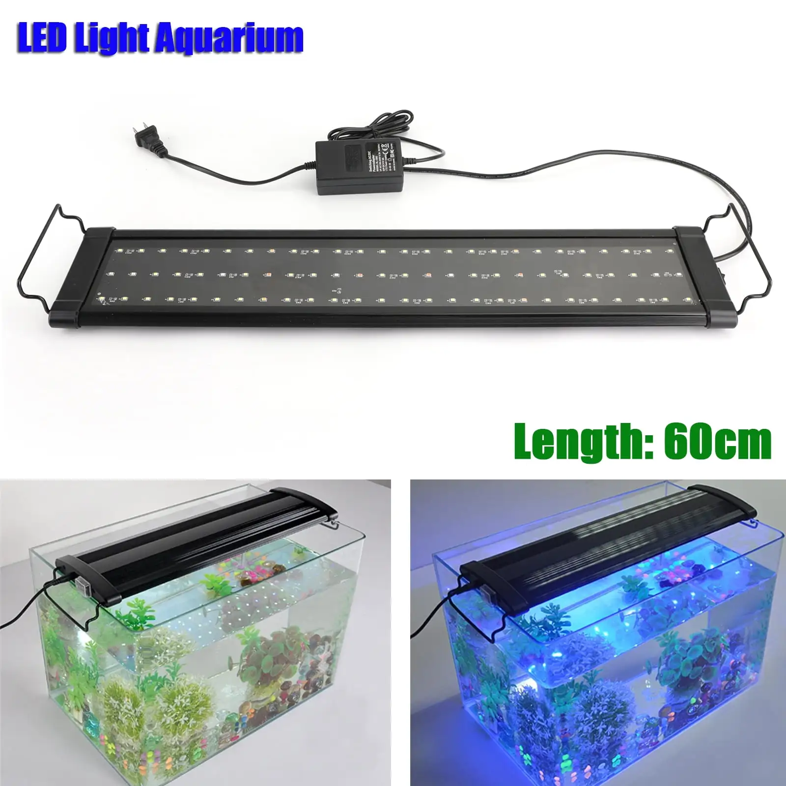 12-48 Full Spectrum LED Aquarium Light for Fish Tank. Plant ?C Energy Efficient 0.5W. Adjustable modes