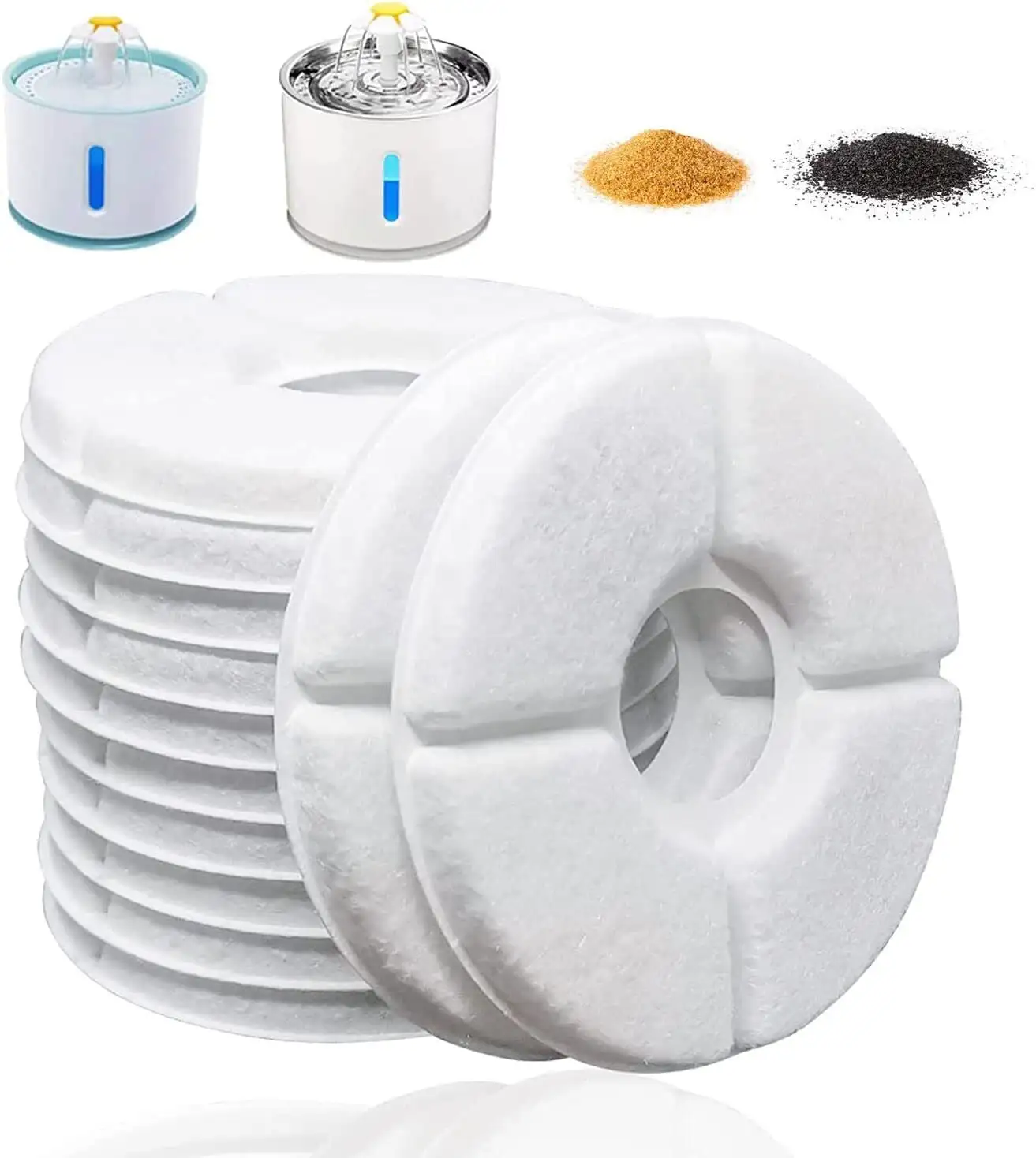 12 Pack Replacement Filters for Pet Cat Water Fountain Activated Carbon Filters