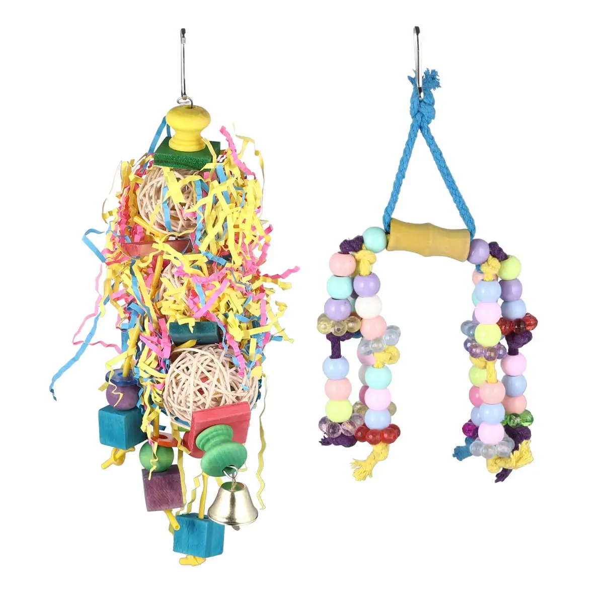 Toys Bird Parrot Bite Parakeet String Hanging Cage Large Birds Cockatiel Parrots Conures Parakeets