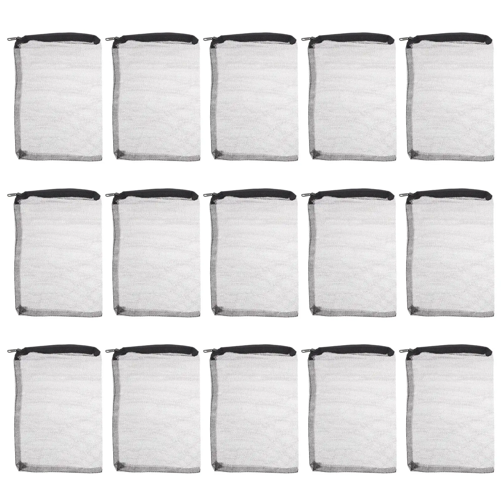 15pcs Aquarium Filter Bags Practical Fish Tank Zipper Mesh Filter Media Bags