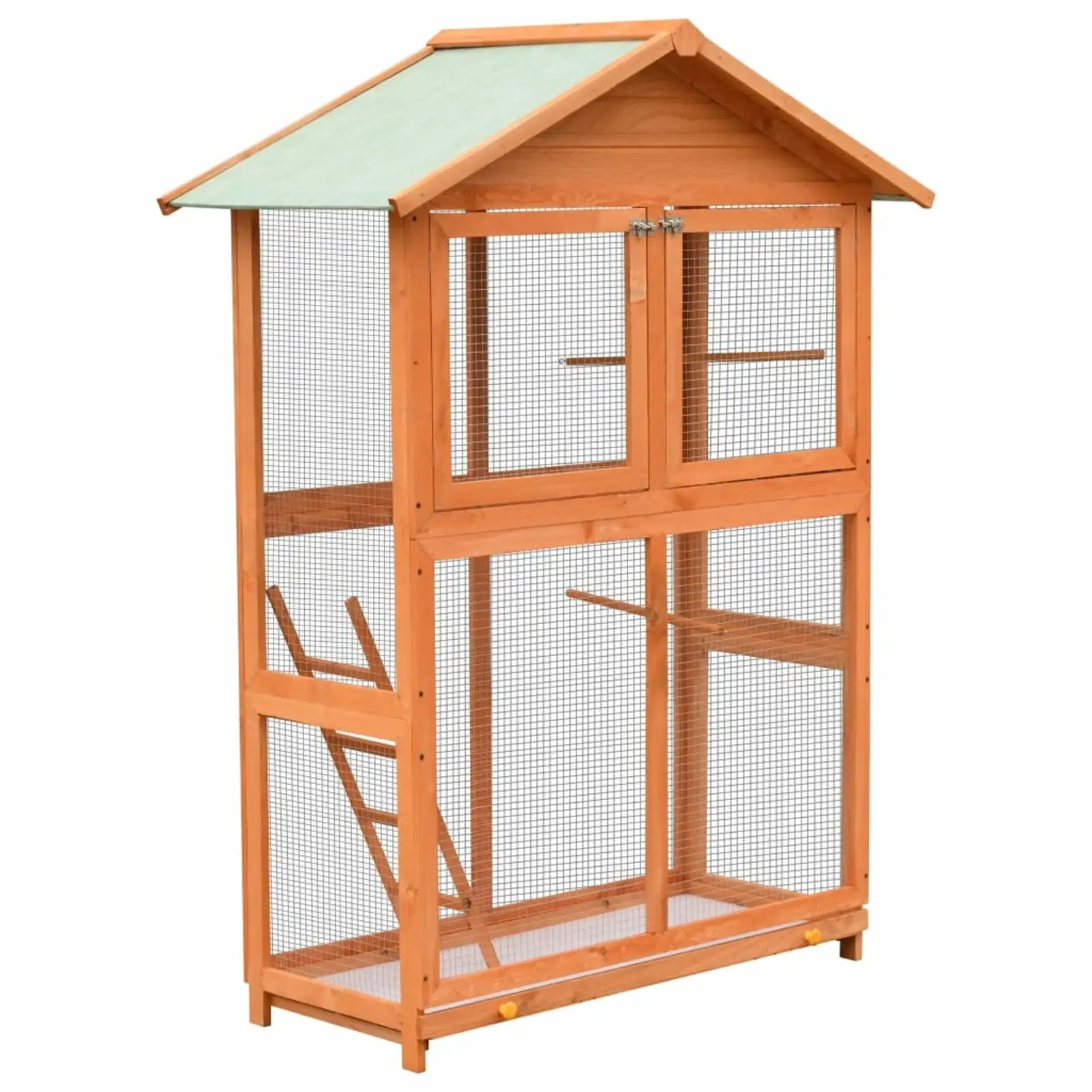 Carevas Bird Cage Solid Pine & Fir Wood 49.4x23.4x64.6