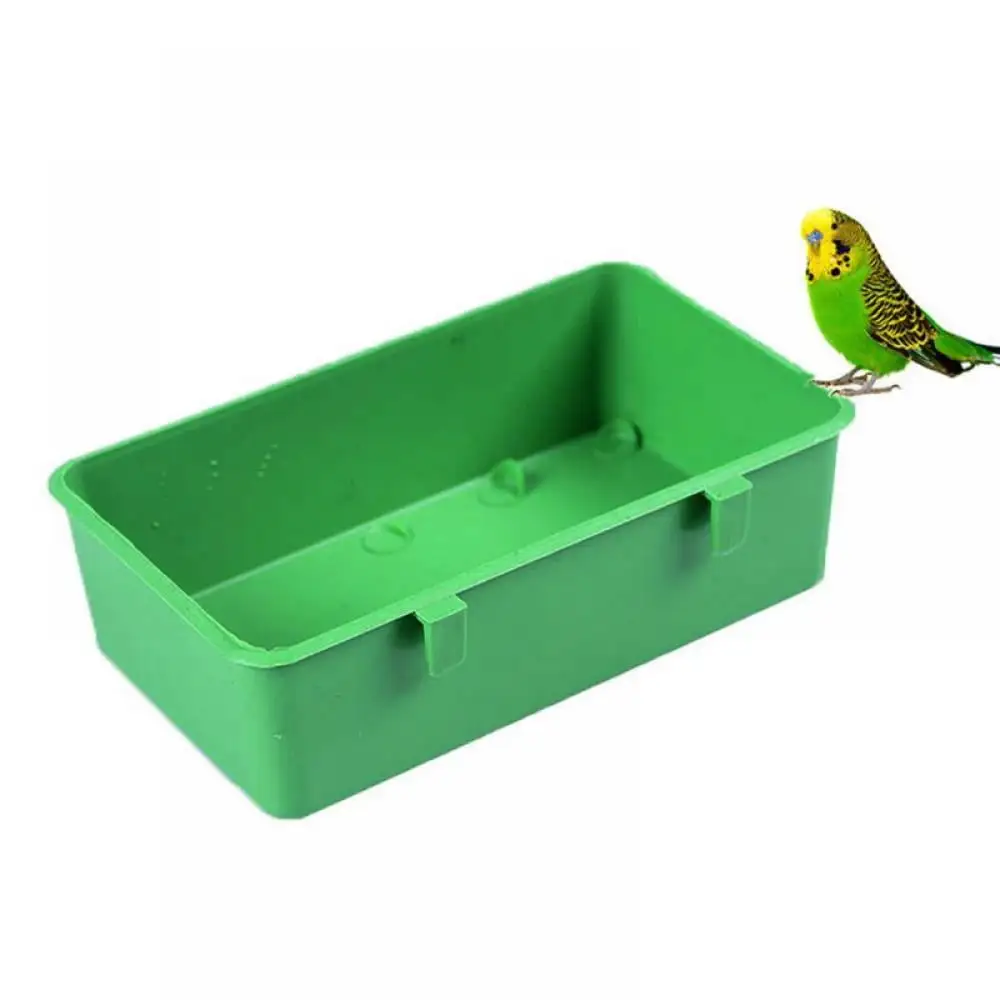 Bird Bath Bathtub Bath Box Bird Cleaning Tool Cage Accessories Parrot Bath Transparent Plastic Tub Shower for bird