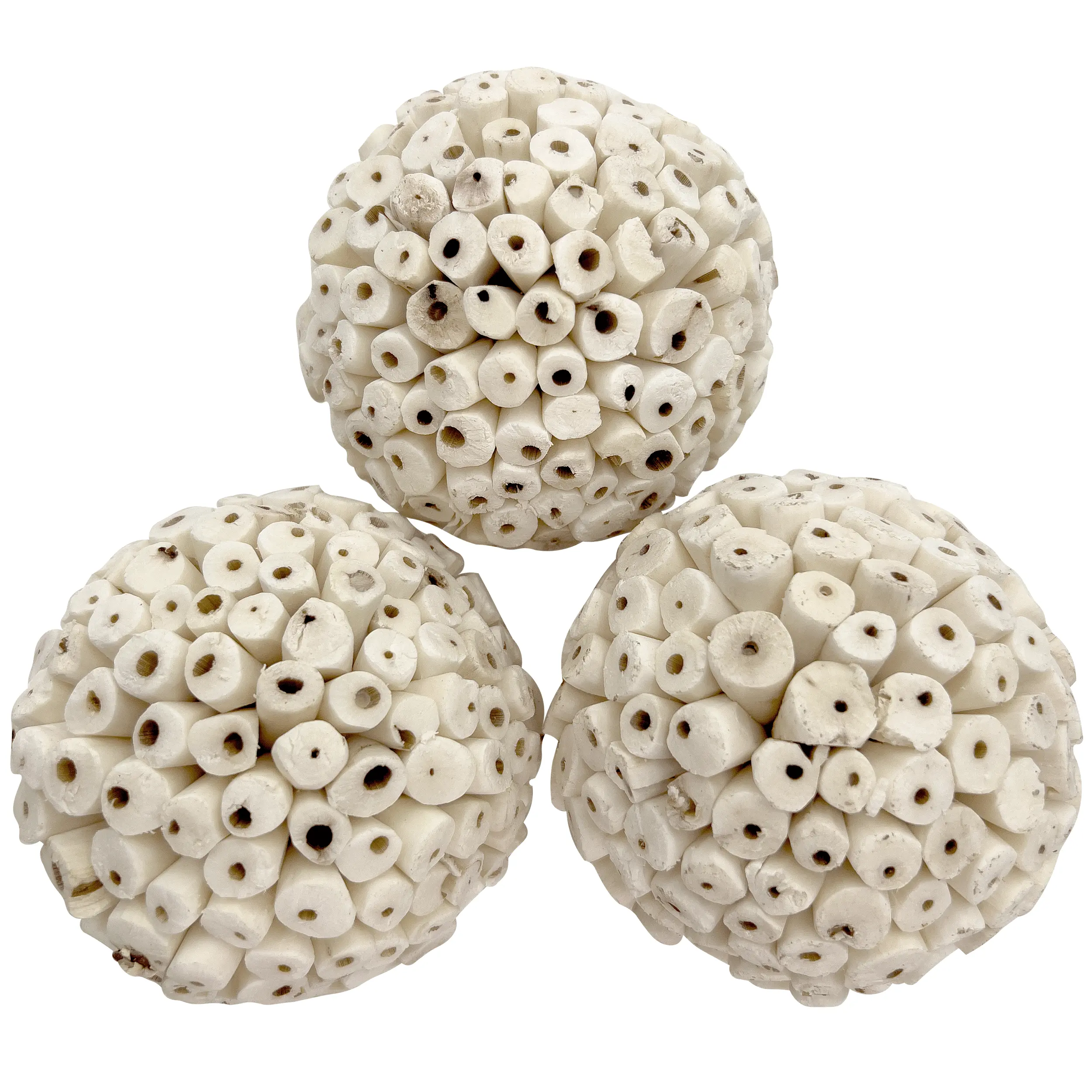 5109 Pk3 Mega 4 Inch Sola Ball M&M Bird Toys - Three Huge Natural Shredding Foraging Bird Toys