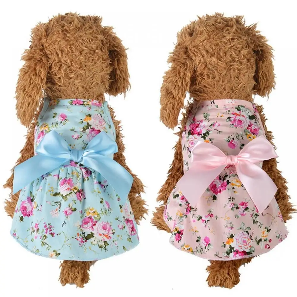 Forzero Puppy Face Dog Dress Summer Pet Tutu for Small or Medium Dogs Puppy Clothes Girl Dog Princess Skirt Outfits Cat Lace Apparel