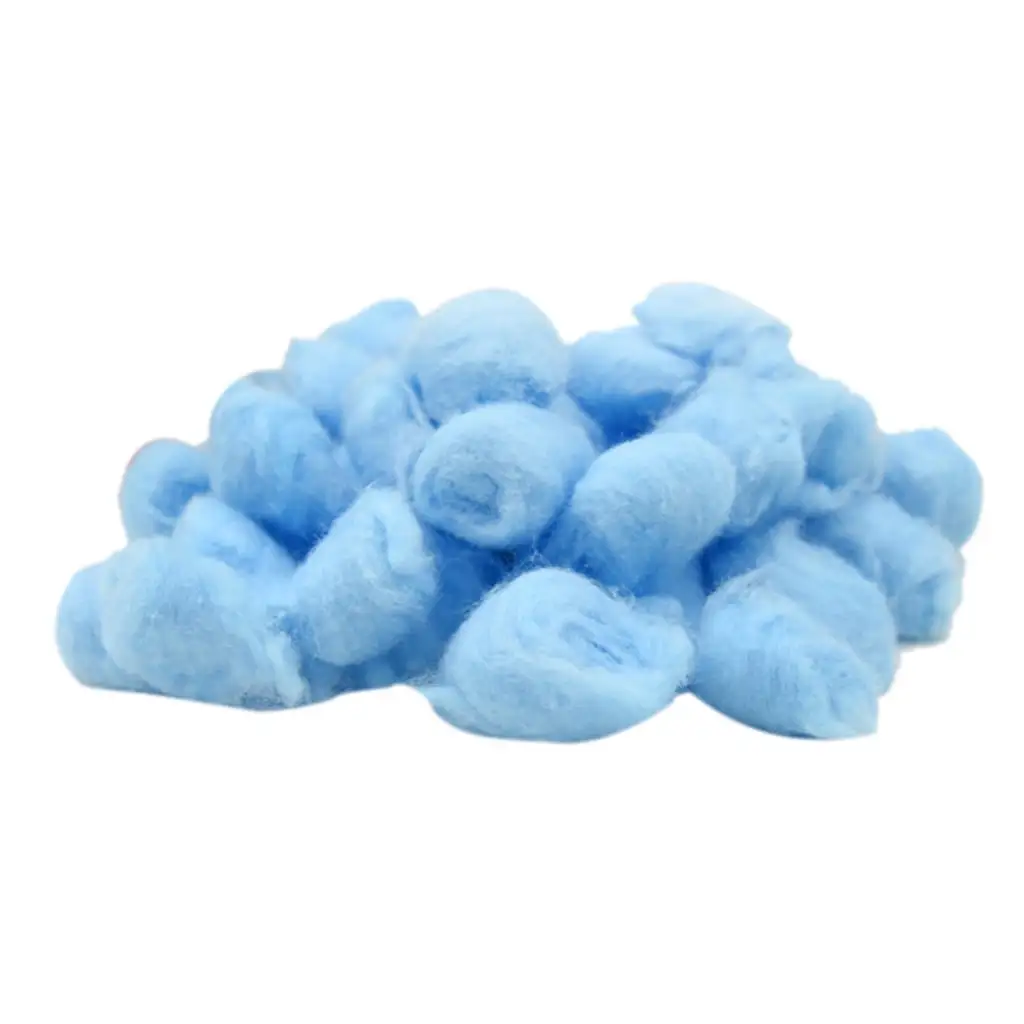 YUEHAO Pet Supplies Pet Hamster Cotton Ball Winter Warm Gold Bear Paper Cotton 100 Pcs Blue