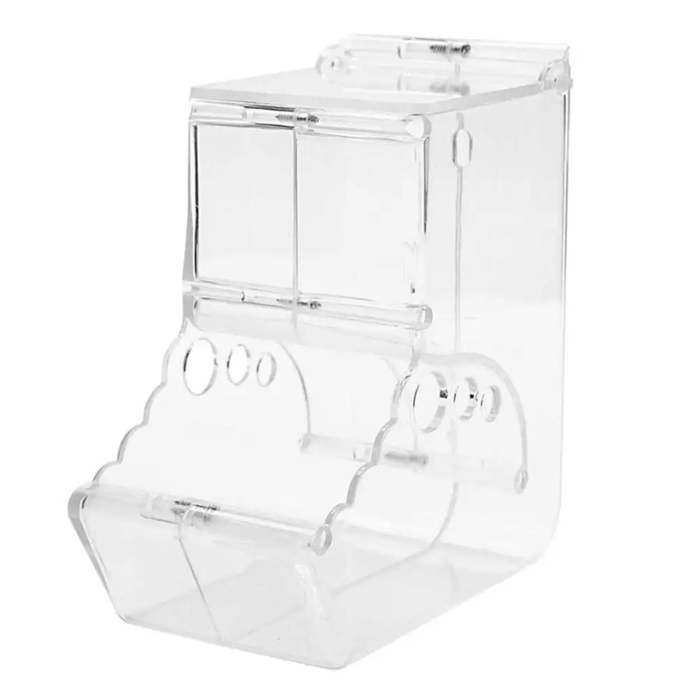 1Pc Hamster Food Dispenser Refillable Pet Feeder Pet Supply Transparent