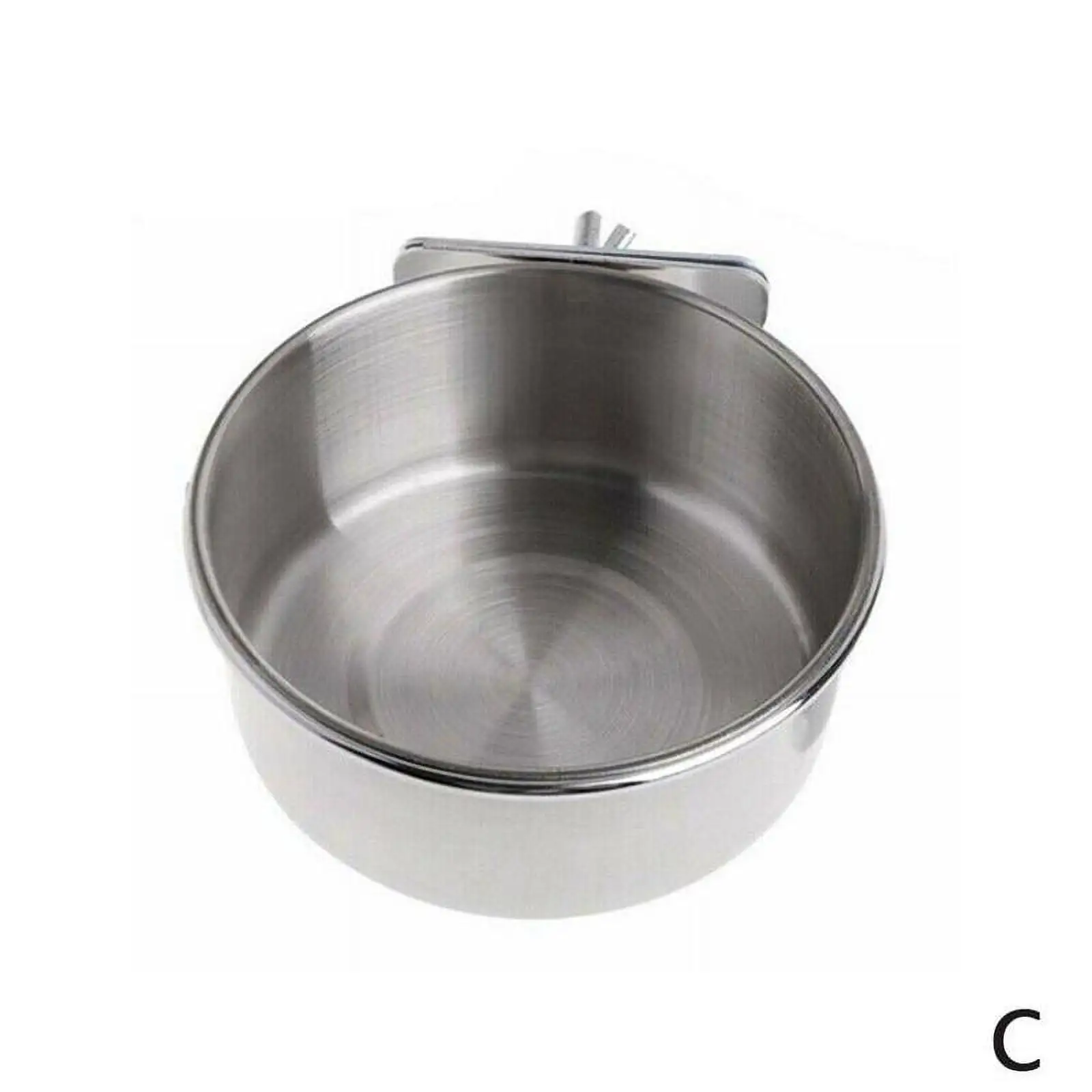 1X Steel Pet Hanging Bowl Feeding Cat Dog Bird Parrot Cage Water NEW Cup W6P1