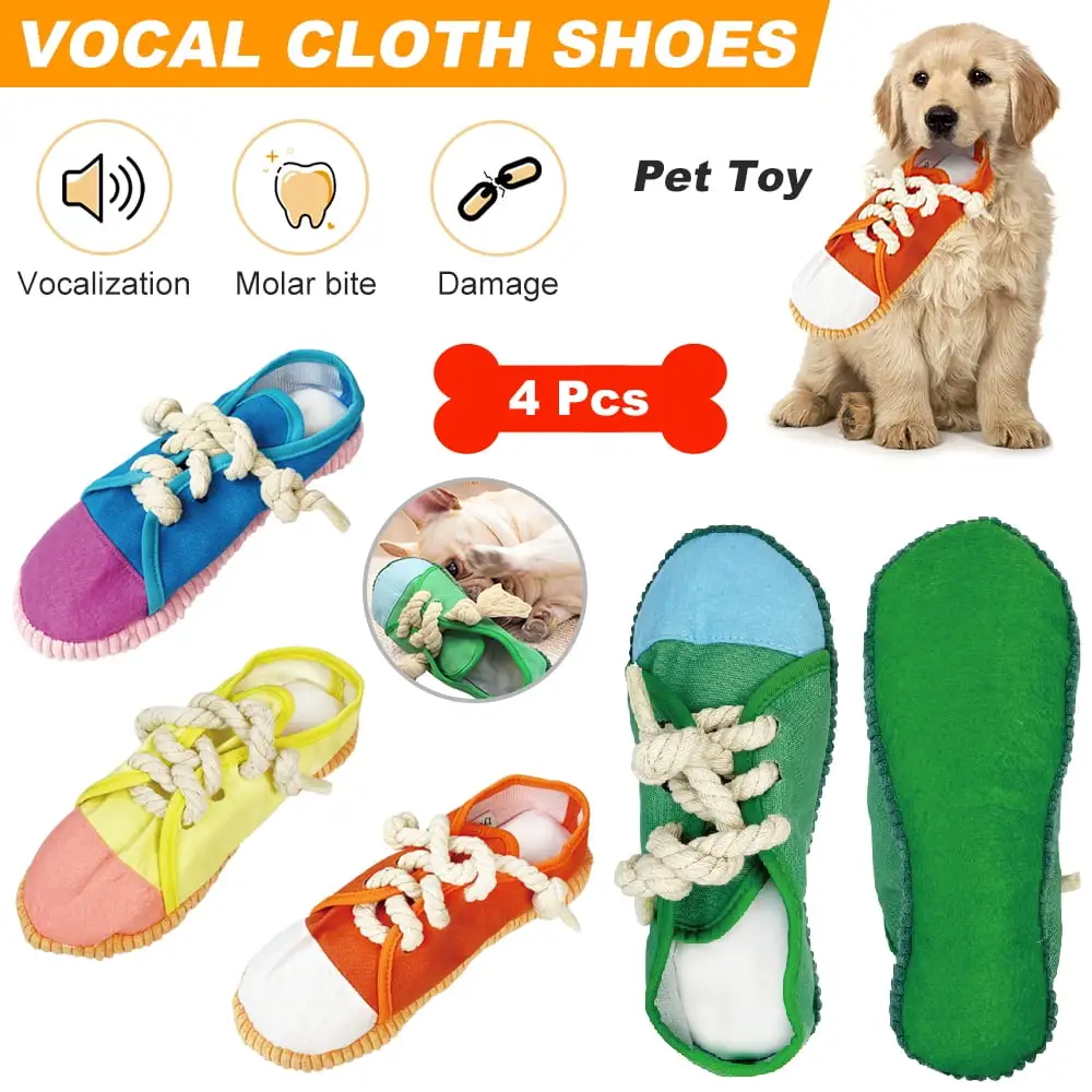 SHELLTON Dog Chew Toys. Aggressive Chewer Puppies Teething Chew Toys for Boredom. Pet Dog Toothbrush Chew Toys with Rope Toys. IQ Ball and More Squeaky Toy for Puppy and Small Dogs