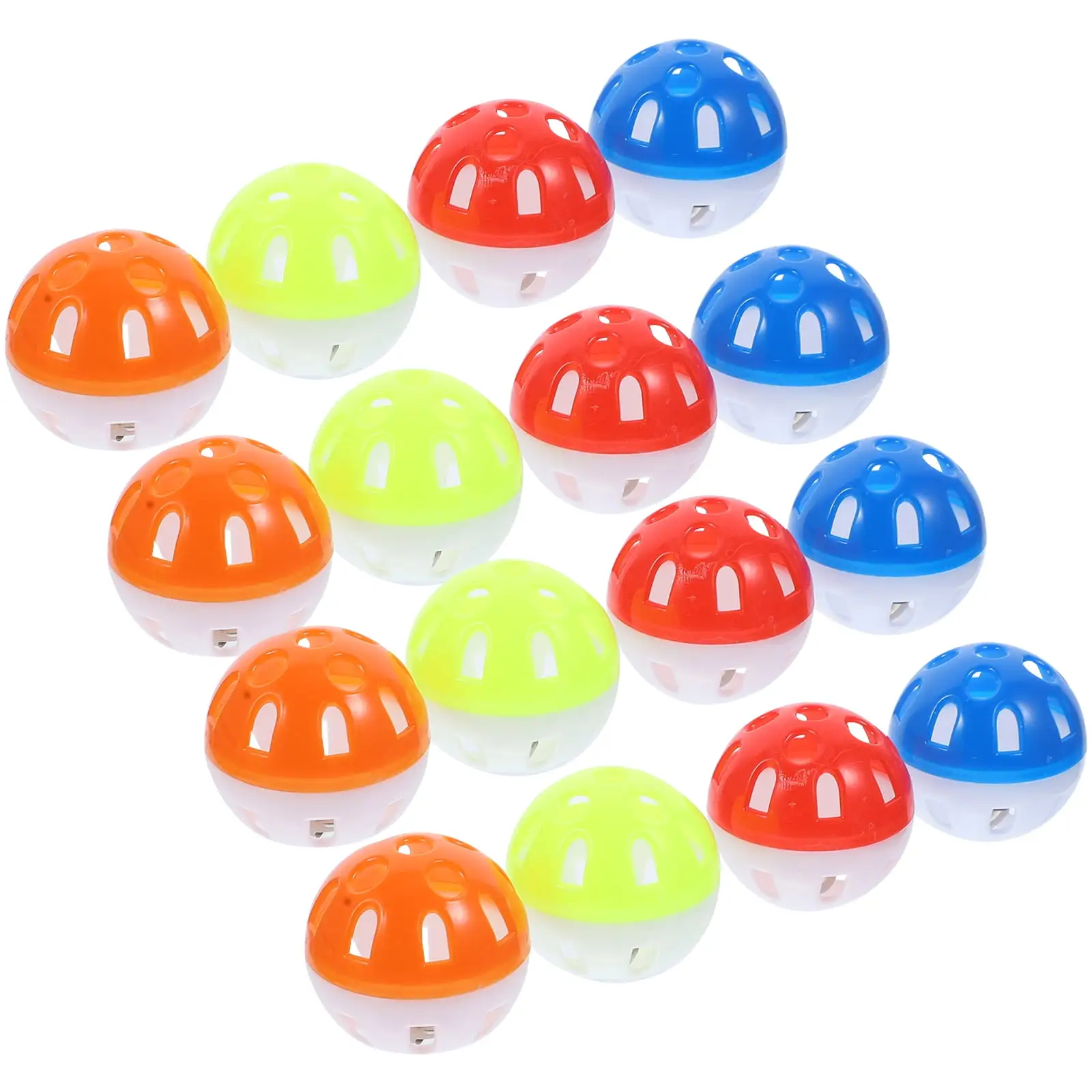 20Pcs Parrot Bell Balls Parrot Bird Chew Toys Hollow-out Bell Balls Bird Claw Grinding Balls