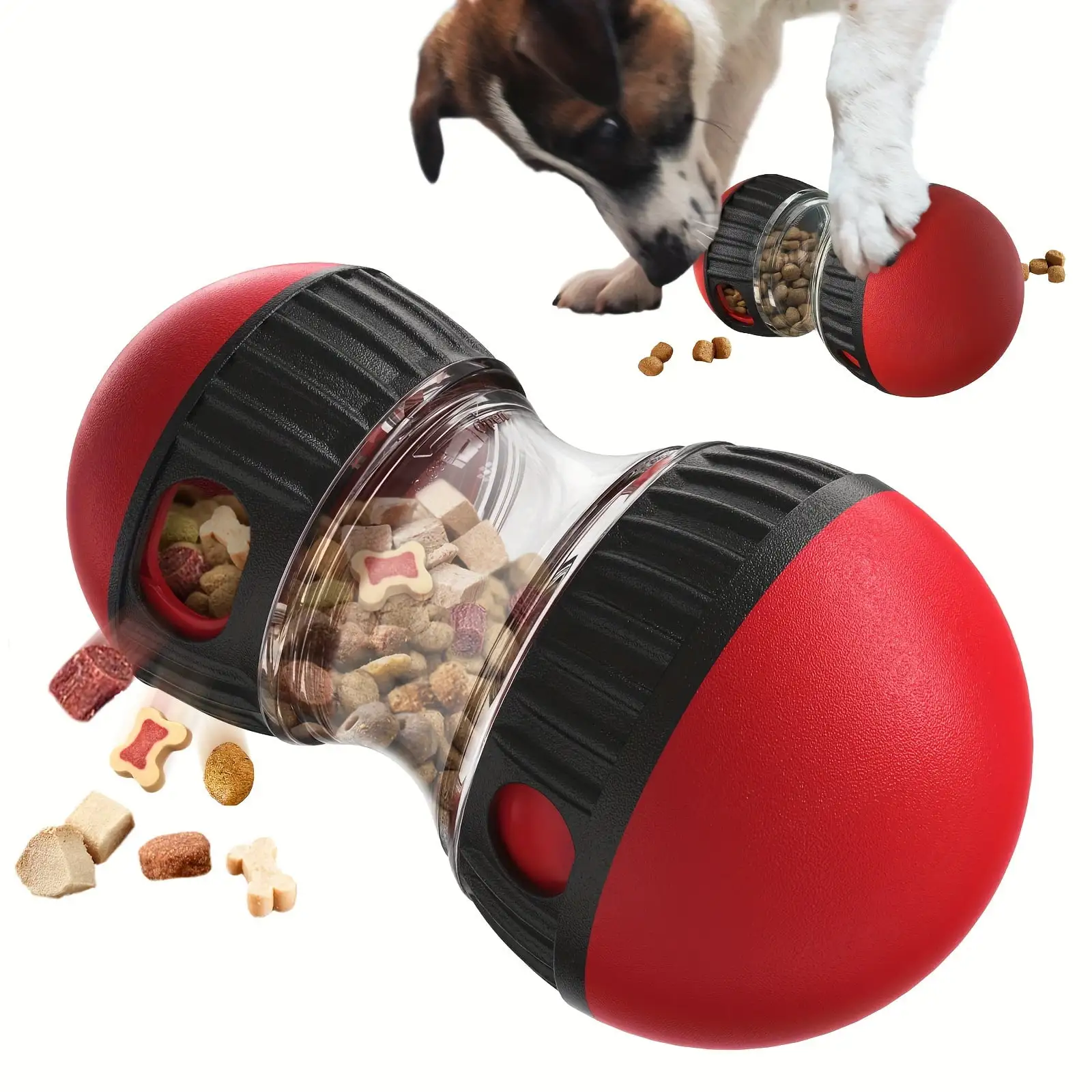 1pc Interactive Slow Feeder Dog Toy - Ball-Shaped Food Dispenser for Educational Play and Healthy Eating