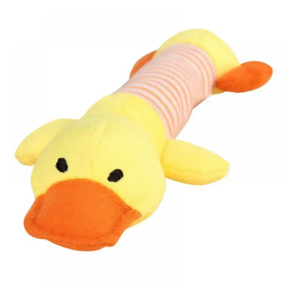 1pcs Dog Squeaky Toys. No Stuffing Plush Chew Toy for Small Medium Dogs Puppy Aggressive Chewers Large Breed. Cute Animal Duck. Elephant and Pig. Tough Durable Teething Interactive Gift