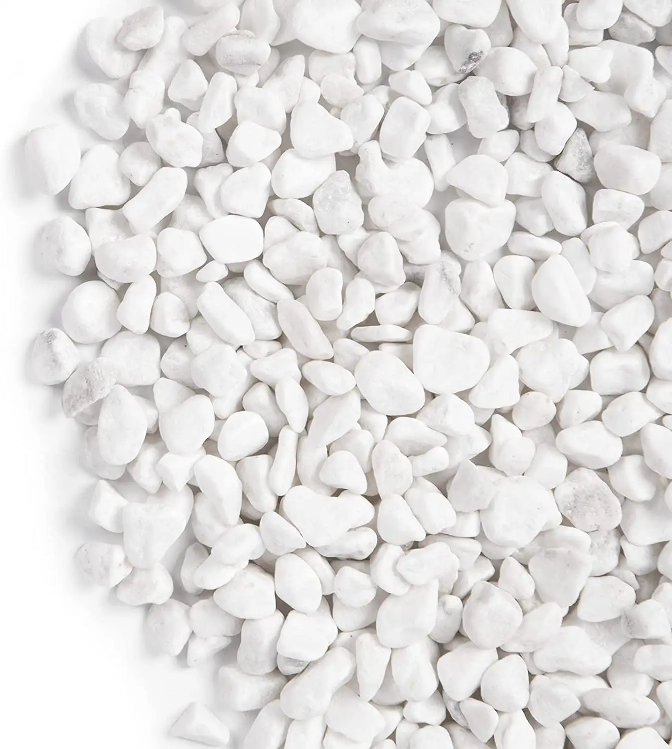 2.5lbs Aquarium Gravel. 1/5 Inch White Rocks for Fish Tank. Plants. Vases. Natural Decorative Pebbles for Succulents. Terrarium. Cactus. Matte Texture