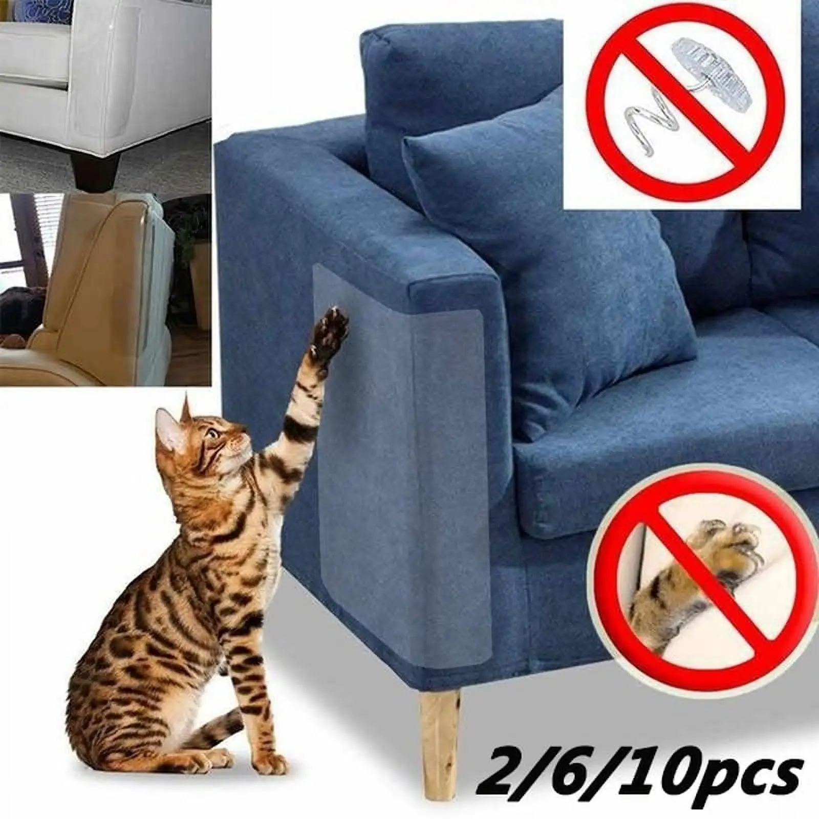 2/6/10 PCS Per Set Couch Guard Cat Anti-Scratching Protector Sofa Furniture Scratch Guards Cat Scratch Deterrent Pad