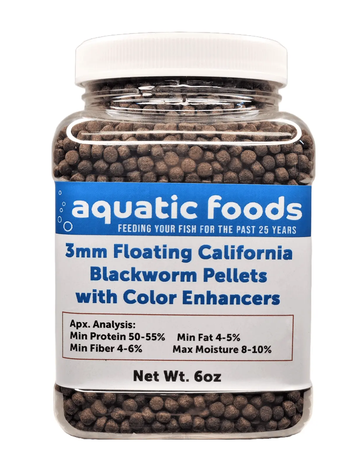 3 mm Floating Blackworm Pellets with Color Enhancers & Vitamins. Great for All Tropical Fish. Marine Fish. Cichlids. Carnivores. Discus. Coldwater Fish. Koi & Pond Fisha?|6oz Small Jar