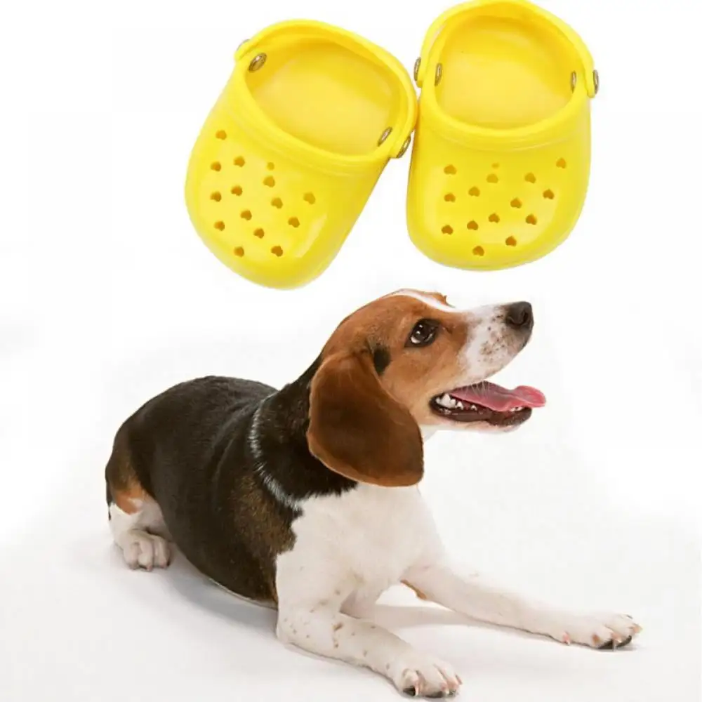 2022 Pet Dog Croc.Summer Dog Shoes.Candy Colors Sandals with Rugged Anti-Slip Sole. Breathable Comfortable Dog Shoes Gift for Pet Festival (4 Pack/2 Pairs)