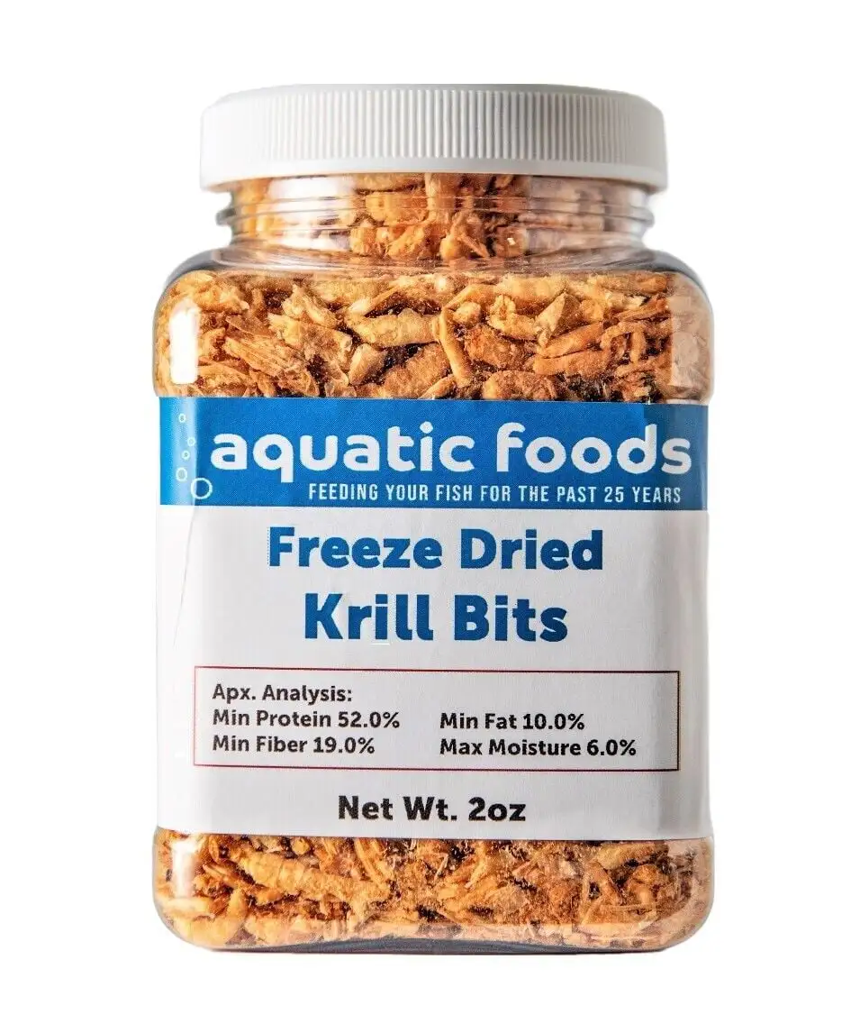 Krill Bits --Freeze Dried Floating Arctic Krill Bits. High in Natural Astaxanthin for Color for All Tropical Fish. Koi. Turtles. Reptiles. Rodents. Catsa?|2oz Small Jar