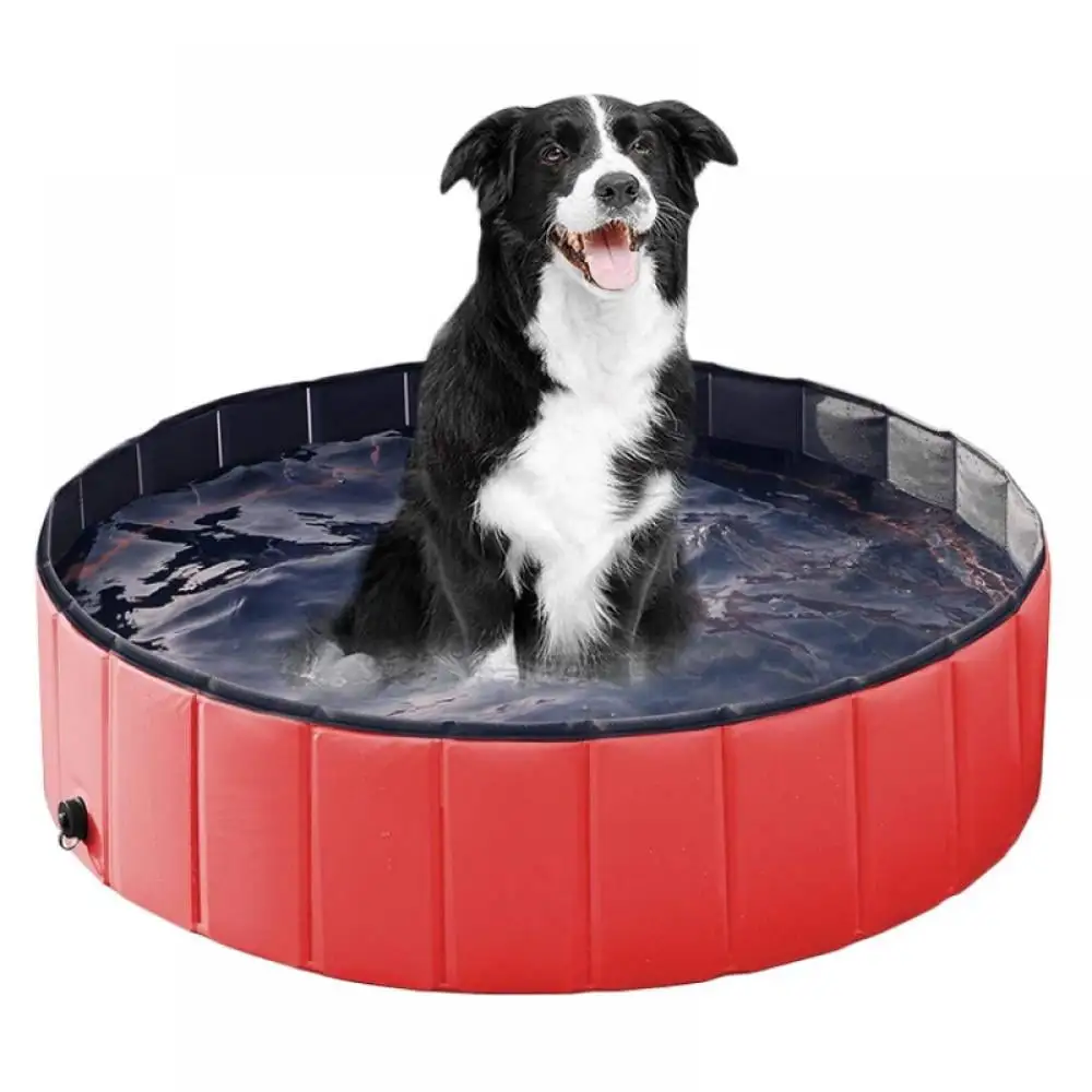 20x3.1 Foldable Baby Dog Pet Bath Swimming Pool. Hard Plastic Kiddie Collapsible Dog Pet Pool Bathing Tub. Portable Pet Bath Tub Pool for Indoor & Outdoor Kids Pets Dogs Cats