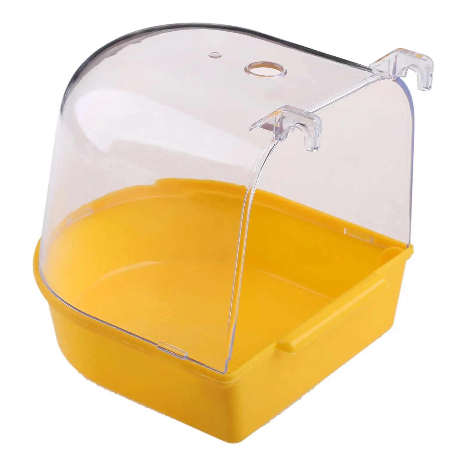 Whigetiy Parrot Bathing Box with Detachable Base Cage Accessories for Budgie Lovebird