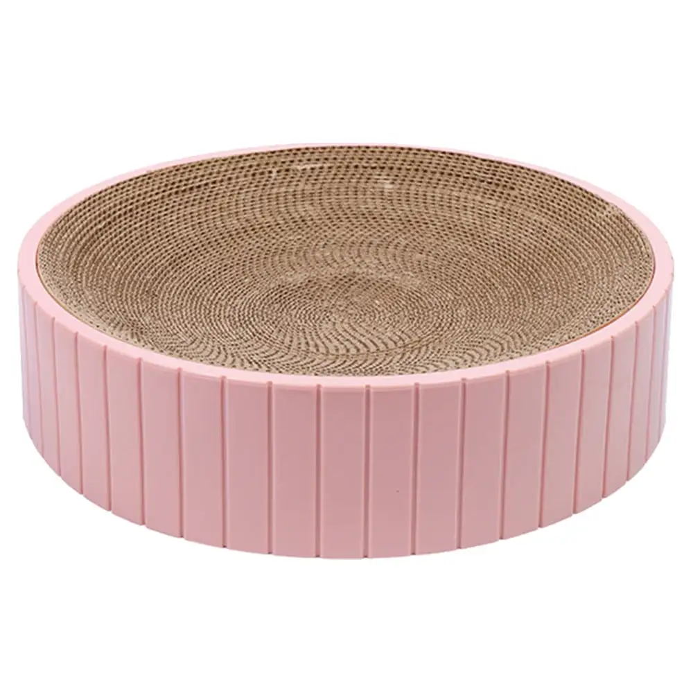 Cat Scratch Bowl Cat Cardboard Pad for Indoor Cats Lounge - Round Cat Scratcher Couch Bed.pink .G148516