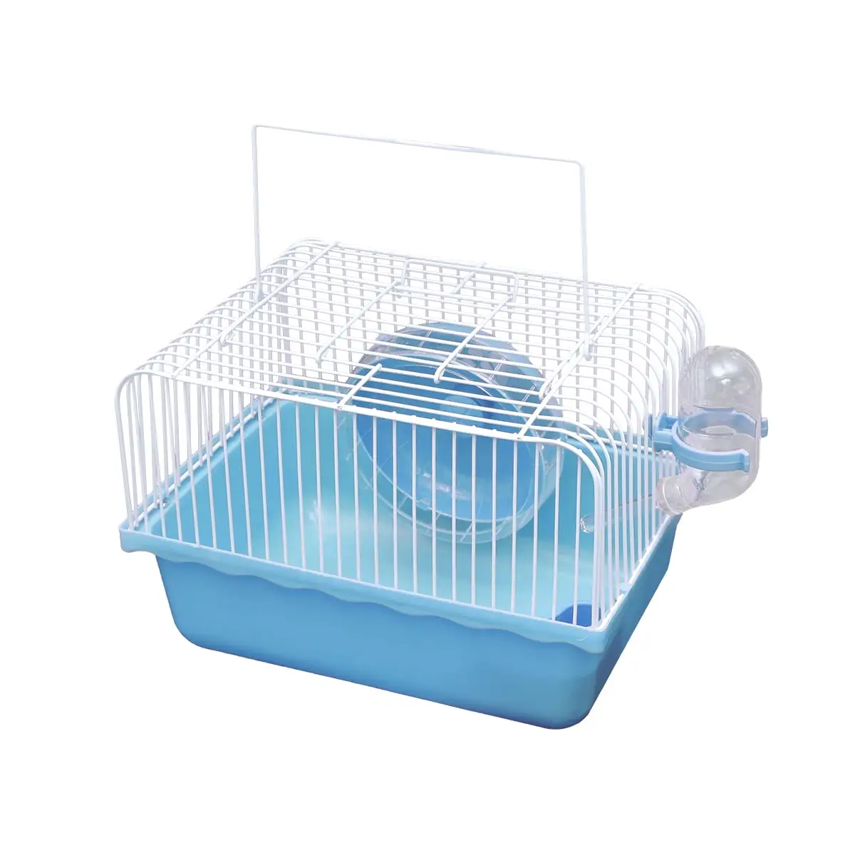 NUOLUX Hamster Cage Travel Carry Rat Cage Small Pets Supplies Hamster Toy Accessories (Blue)