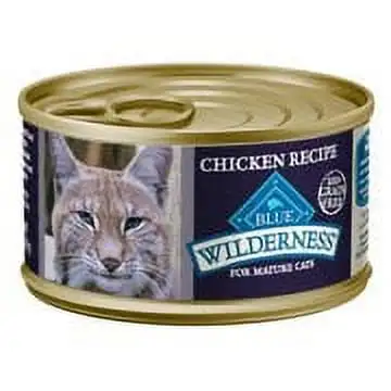 (24 Pack) Blue Buffalo Wilderness Chicken High Protein Grain Free Wet Cat Food. 3 oz. Cans