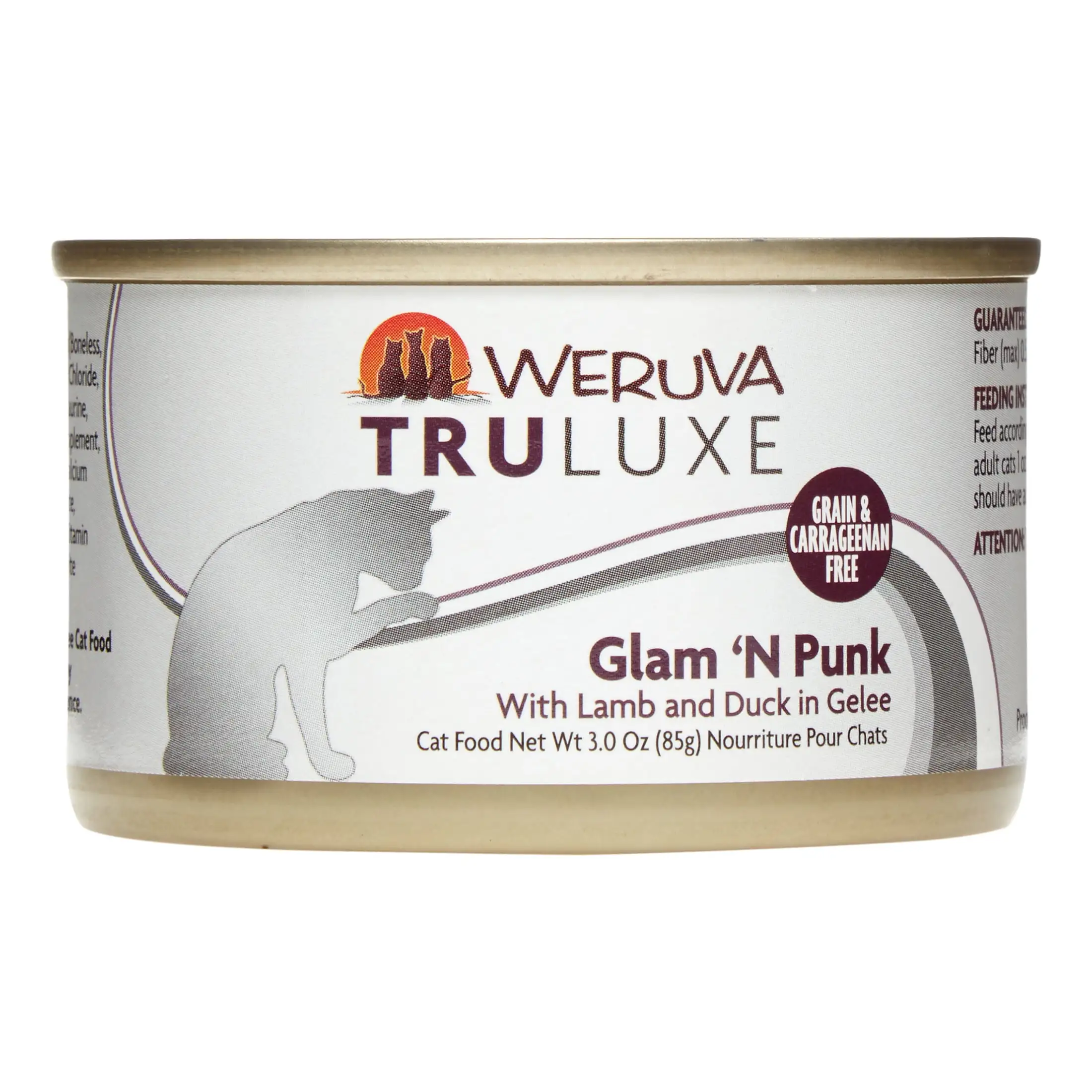 (24 Pack) Weruva TruLuxe Glam 'N Punk with Lamb & Duck Grain-Free Wet Cat Food. 3 oz. Cans