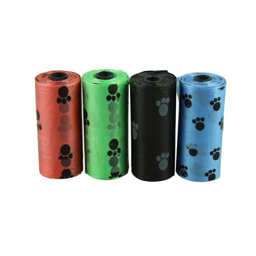 dtydtpe organization and storage 1roll degradable pet dog waste poop bag with printing doggy bag