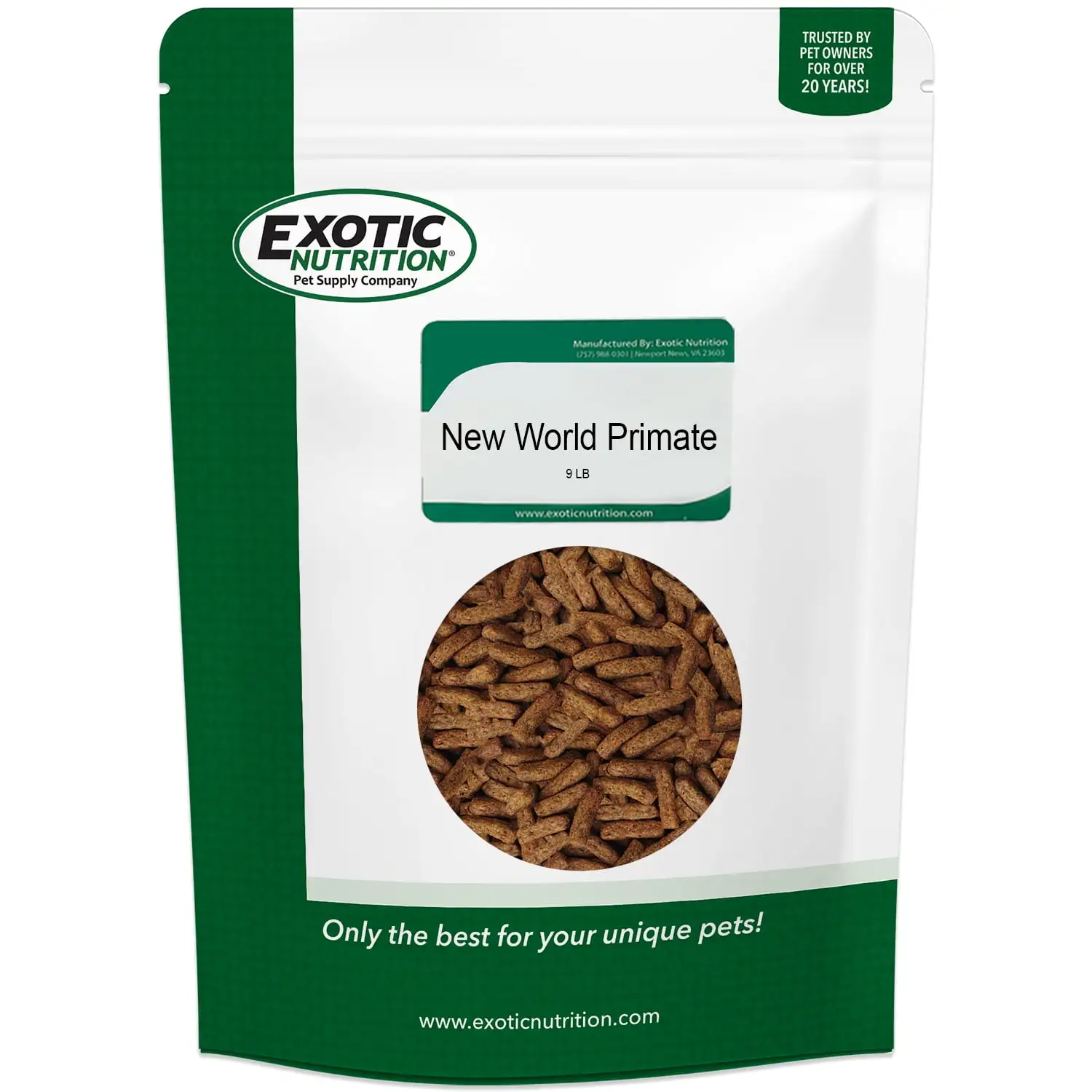 Exotic Nutrition New World Primate Diet 9 lb.