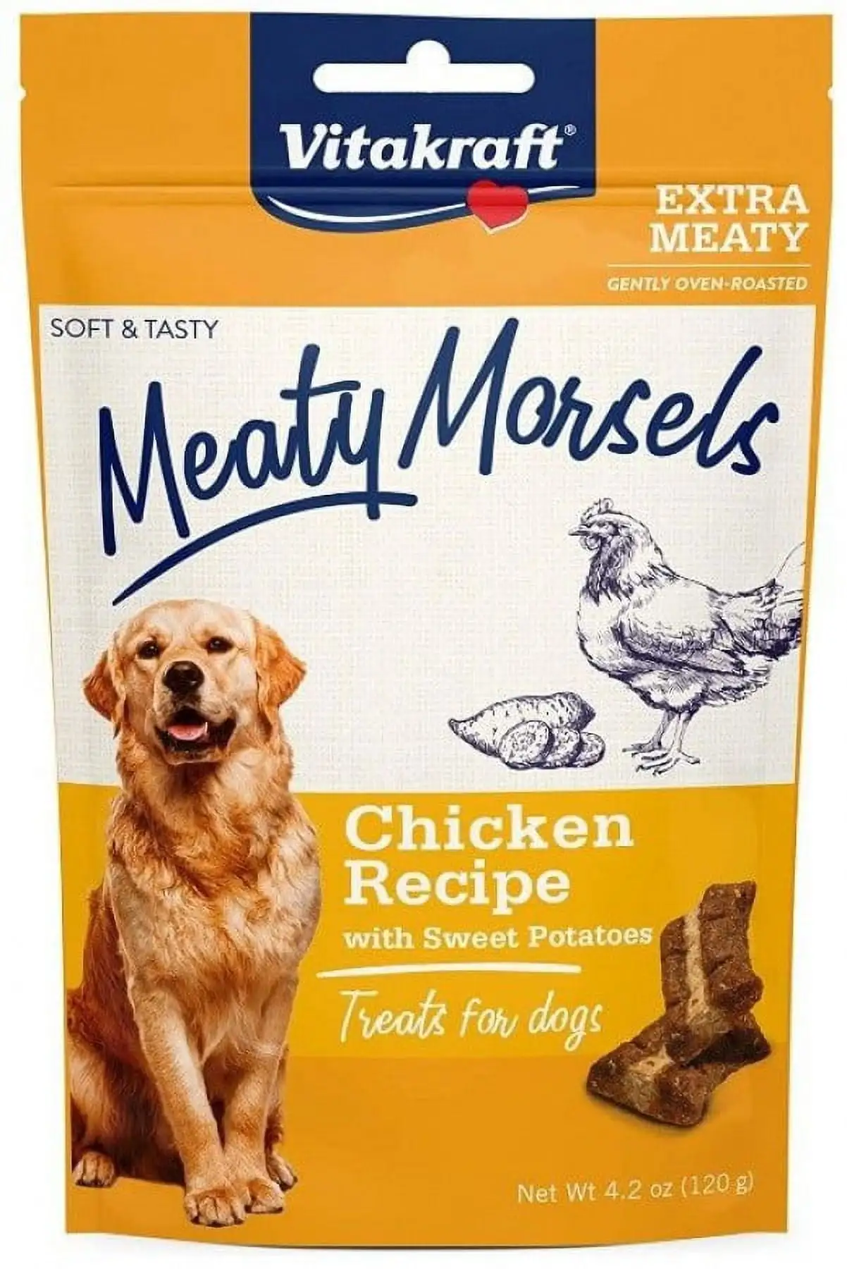 25.2 oz (6 x 4.2 oz) Vitakraft Meaty Morsels Mini Chicken Recipe with Sweet Potato Dog Treat