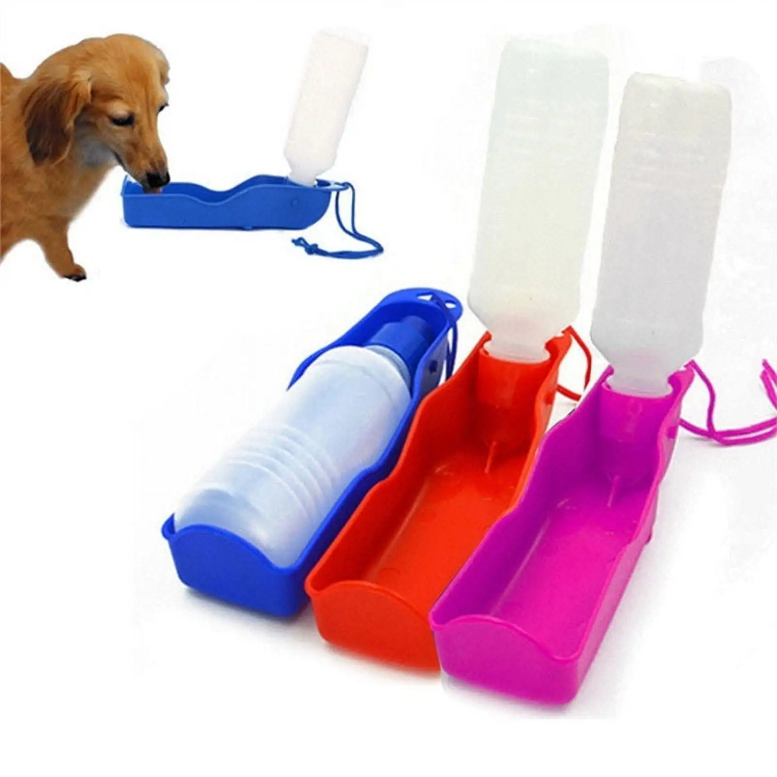 250/500ML Portable Pet Dog Cat Outdoor Travel Water Bowl Bottle Feeder Drinking