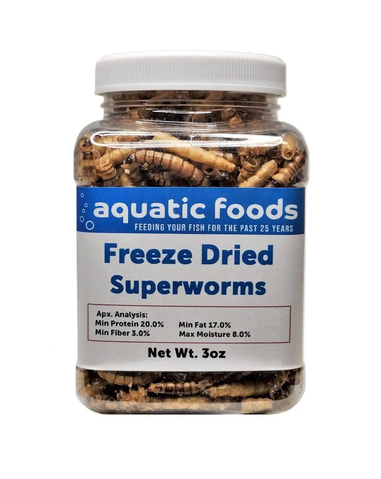 Superworms-- Freeze Dried Superworms for Tropical Fish. Reptiles. Turtles. Tortoises. Frogs. Hamsters. Birds. Rodentsa?|3oz Small Jar