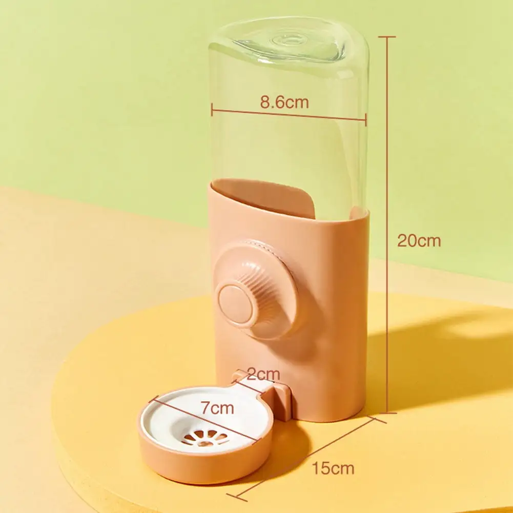 600ml Hanging Water Dispenser Leak-proof Anti-bite Drinking Fountain Pet Supplies For Rabbit Chinchilla Hamster