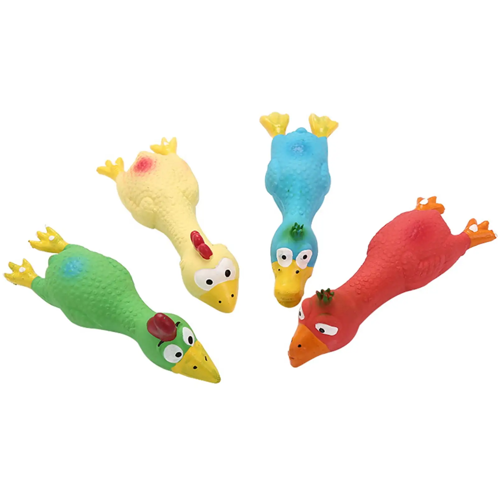 SPRING PARK Squeaky Rubber Dog Toys Sound Screaming Chicken Animal Puppy Fetch Interactive Play for Small Medium Dogs