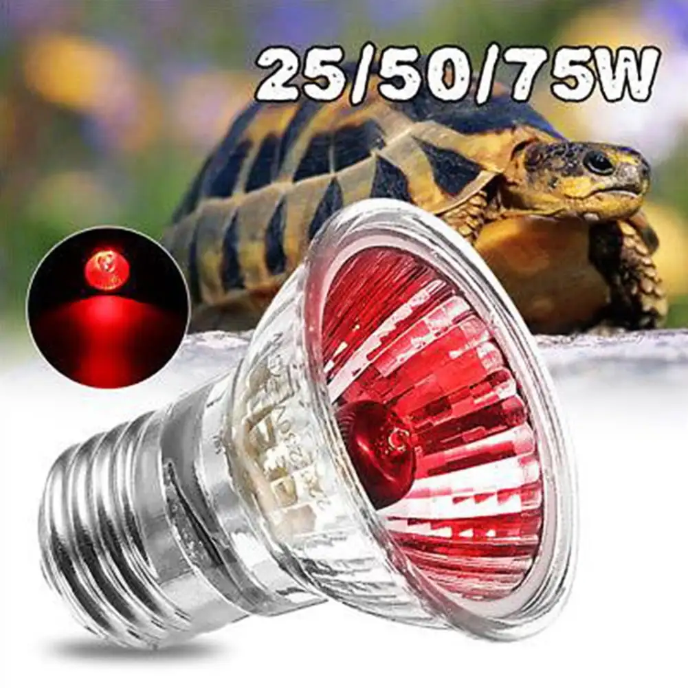 Farfi UVA UVB Amphibians Reptiles Bird Snake Light Bulbs Emitter Warming Heating Lamp (Silver.25w)